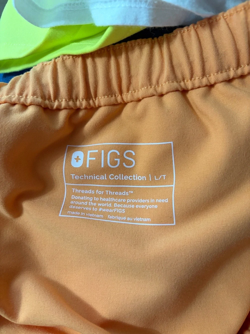 Figs Men's Bright Orange Drawstring Scrub Joggers